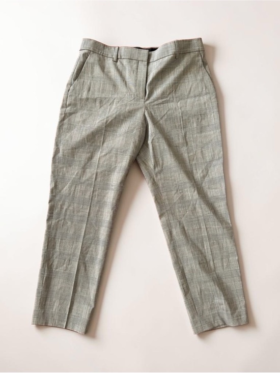 Theory Pants - Theory  Plaid Dress Pants - Light Gray